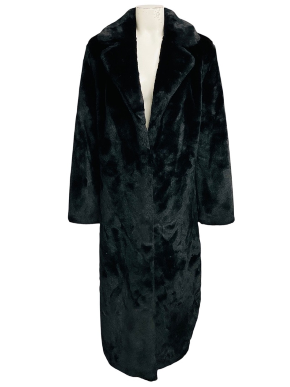 UNREAL FUR BLACK THE BLACK BIRD FAUX FUR COAT